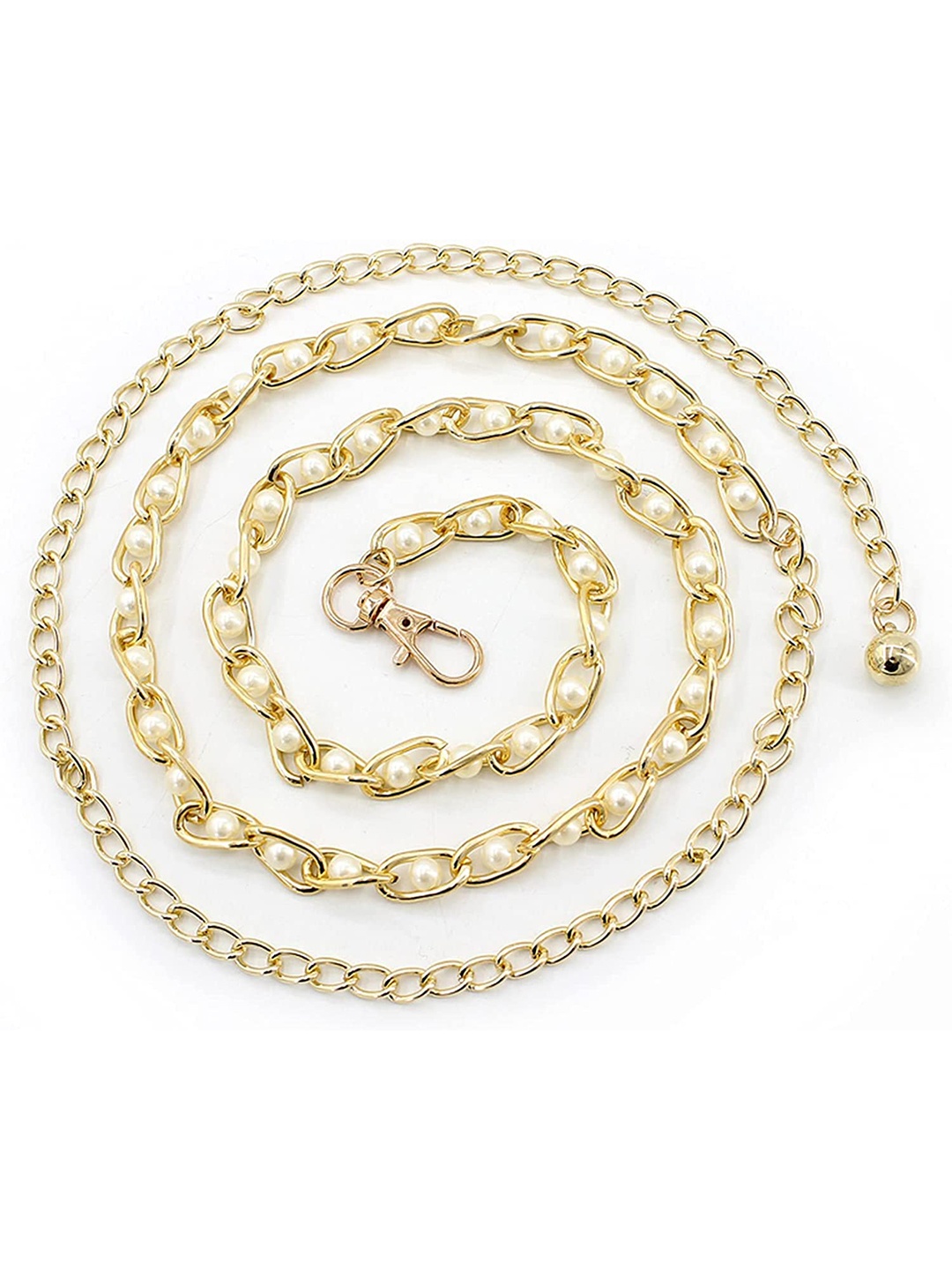

SYGA Women Pearl Waist Chain Belt, Gold