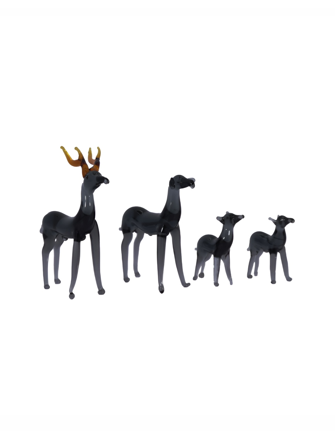 

NMII Black Figurine Reindeer Family Dcor Showpiece