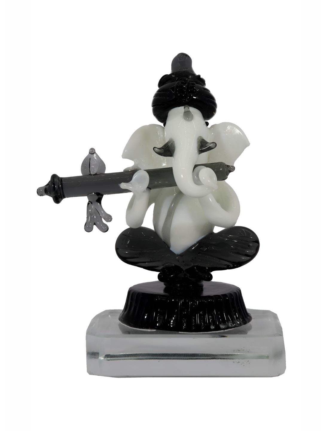 

NMII Black & White Lord Ganesha Religious Idol Showpiece