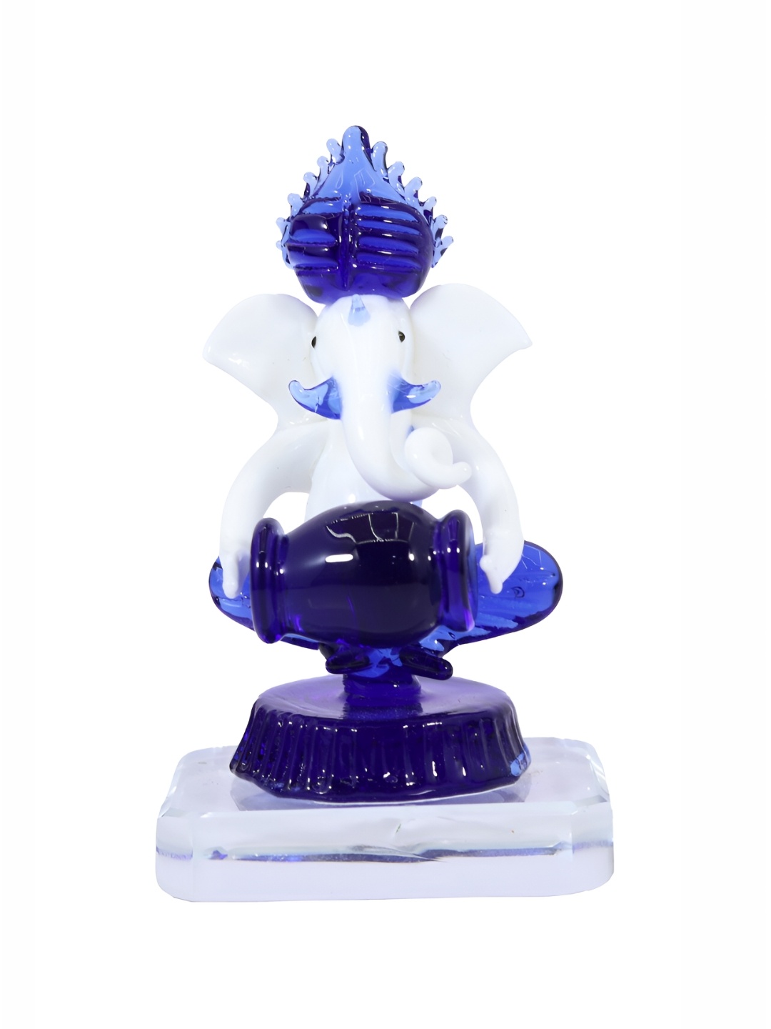 

NMII White & Blue Ganesh Ji Religious Idol Showpiece