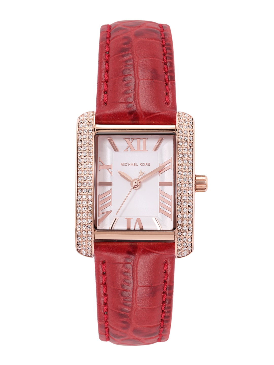 

Michael Kors Women Embellished Emery Analogue Watch MK4689, White