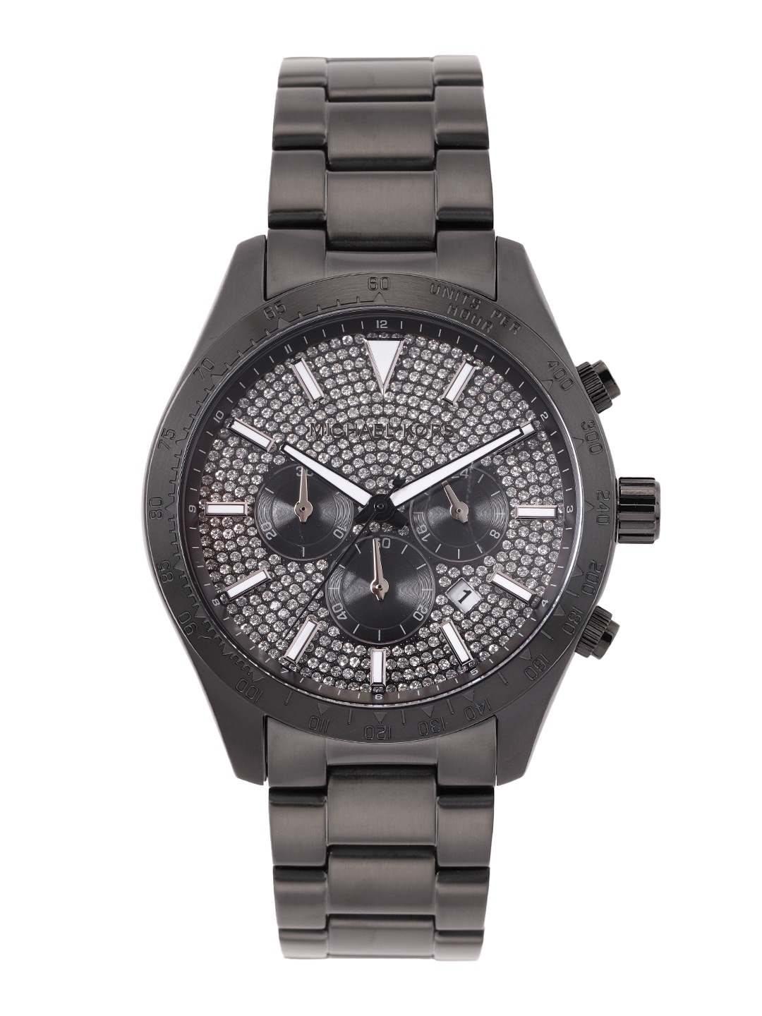 Michael Kors Men Embellished Layton Analogue Watch MK8899, Black