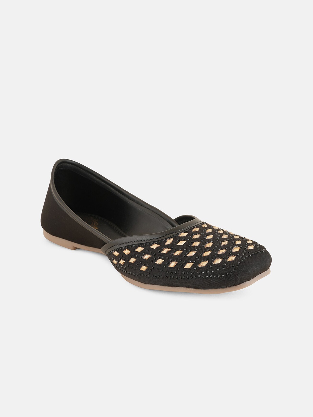 

Style Shoes Embellished Mojaris, Black