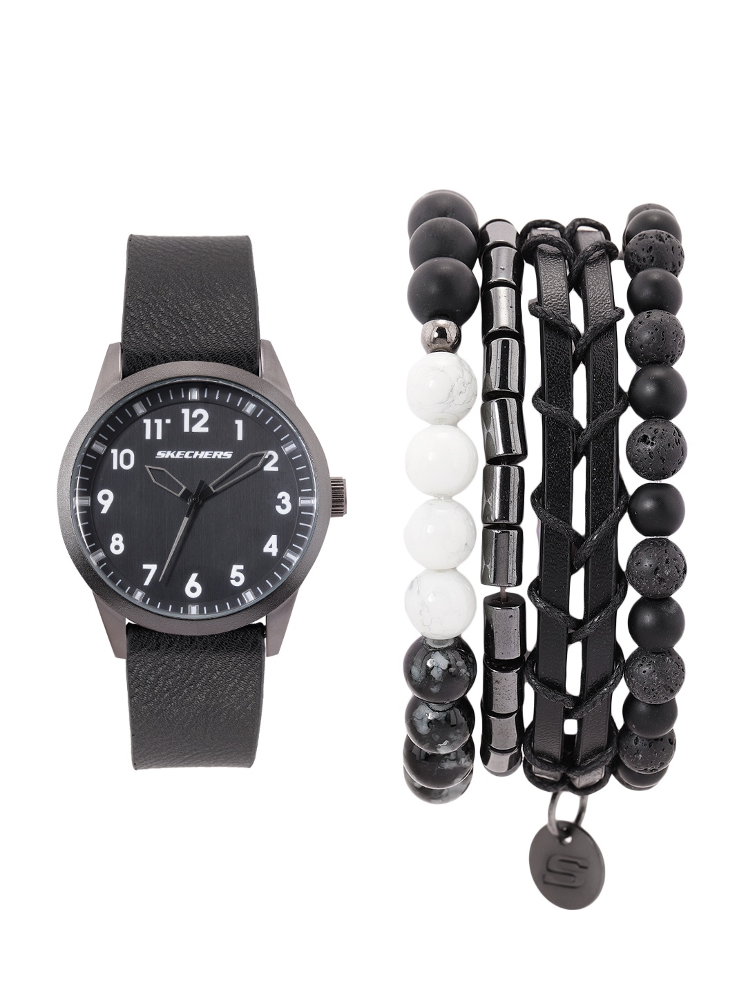 

Skechers Men Set of Analogue Watch & 4 Bracelets SR9054, Black