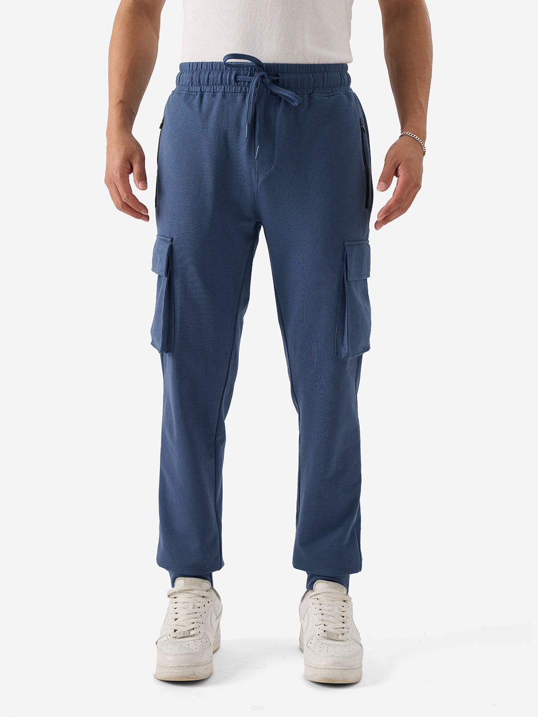 

The Souled Store Men Mid Rise Joggers, Blue