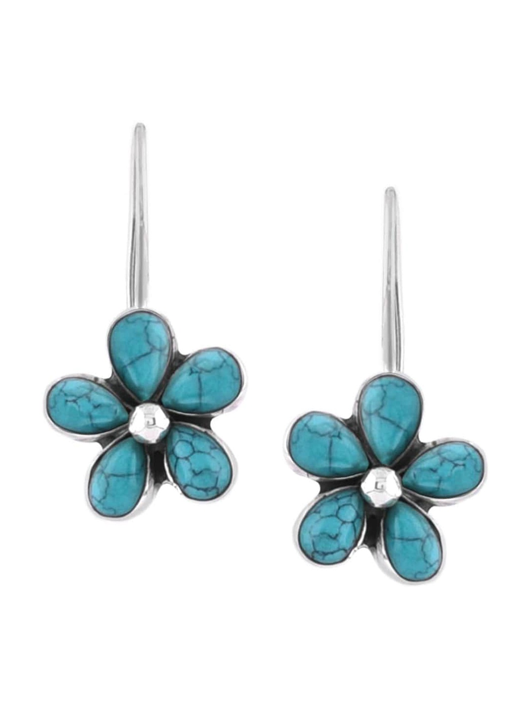 

Abhooshan 92.5 Sterling Silver Floral Drop Earrings