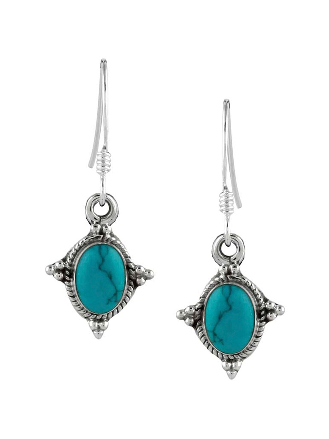 

Abhooshan Contemporary Drop Earrings, Turquoise blue