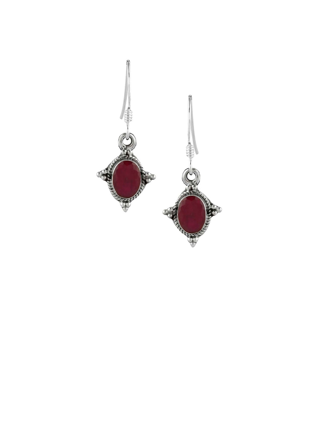 

Abhooshan 92.5 Sterling Silver Contemporary Drop Earrings