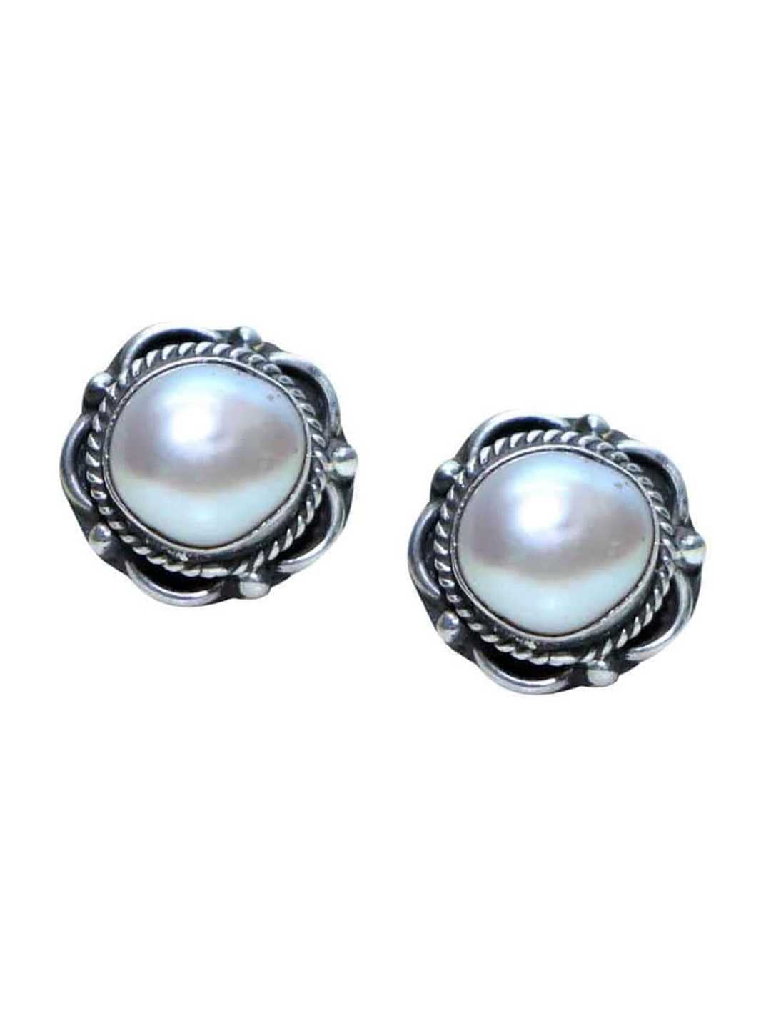 

Abhooshan 92.5 Sterling Silver Contemporary Stud Earrings