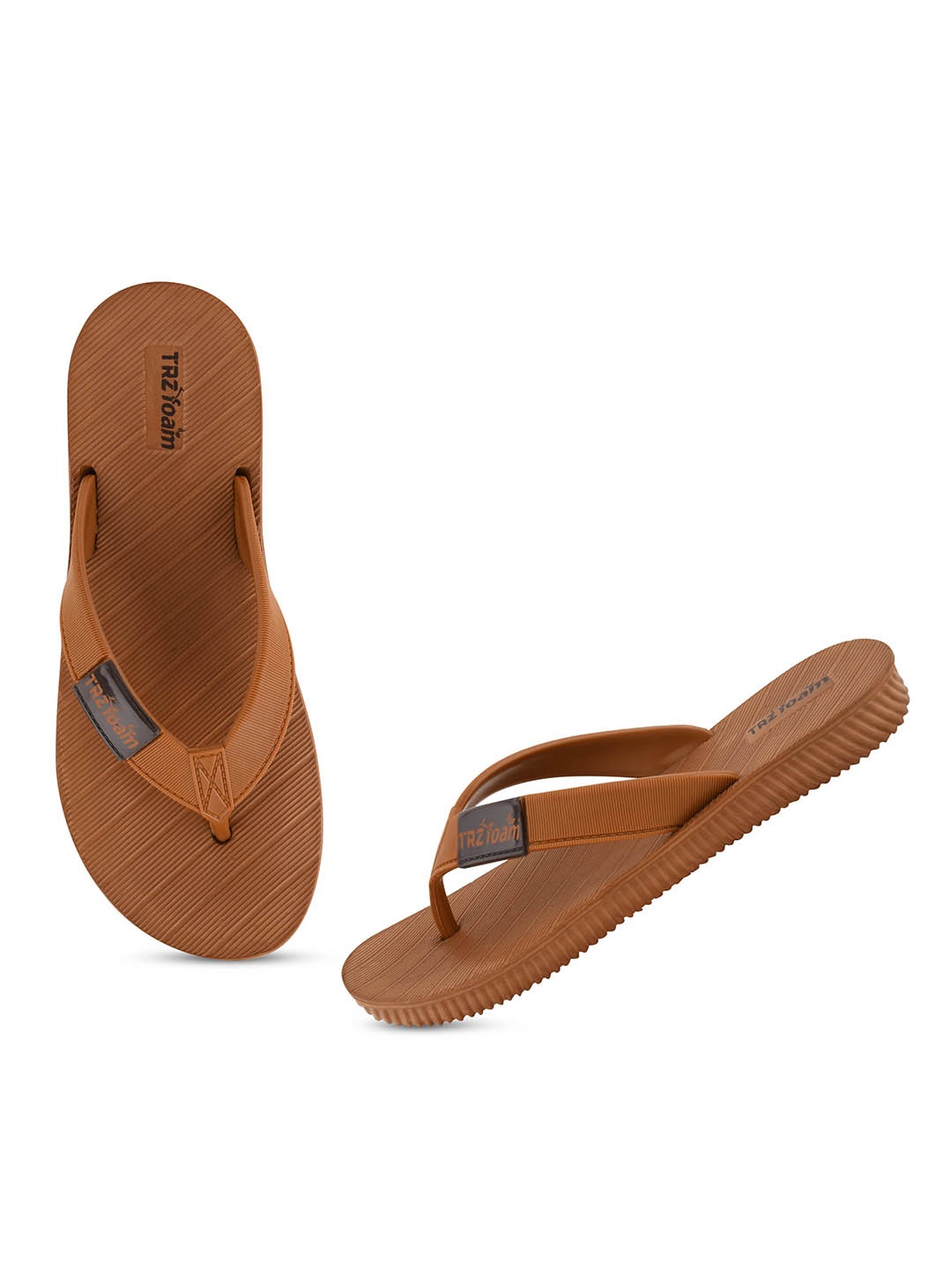 

BAESD Women Lightweight Thong Flip-Flops, Tan