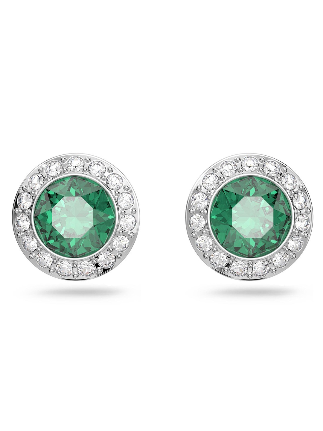 

SWAROVSKI ANGELIC:PE RND STUD EMRD/CRY/RHS, Silver