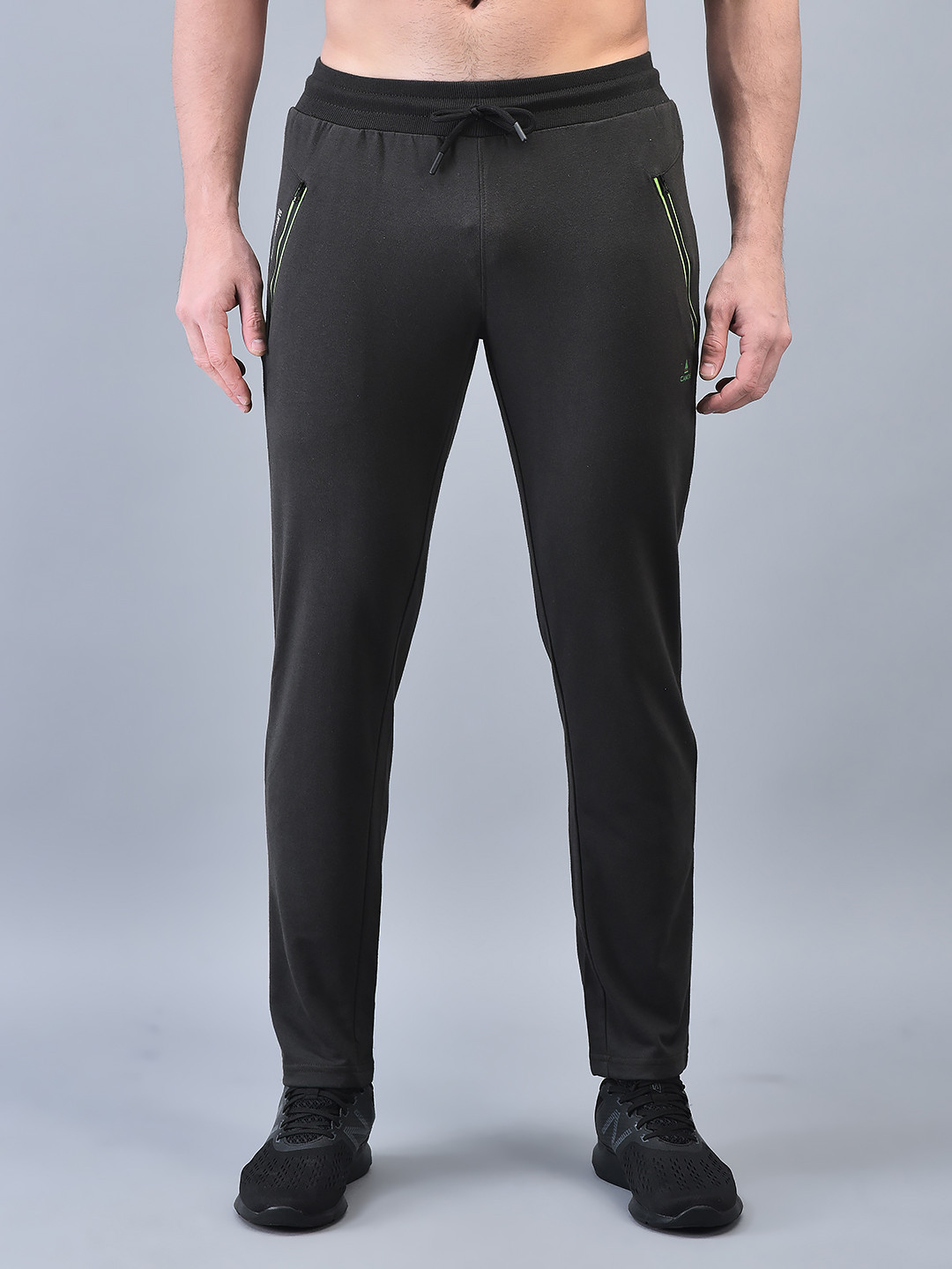 

CANOE Men Regular Fit Mid-Rise Track Pants, Olive