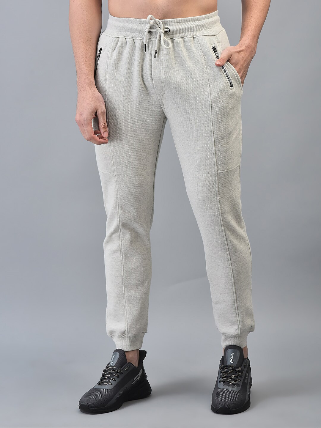 

CANOE Men Mid-Rise Joggers, Grey