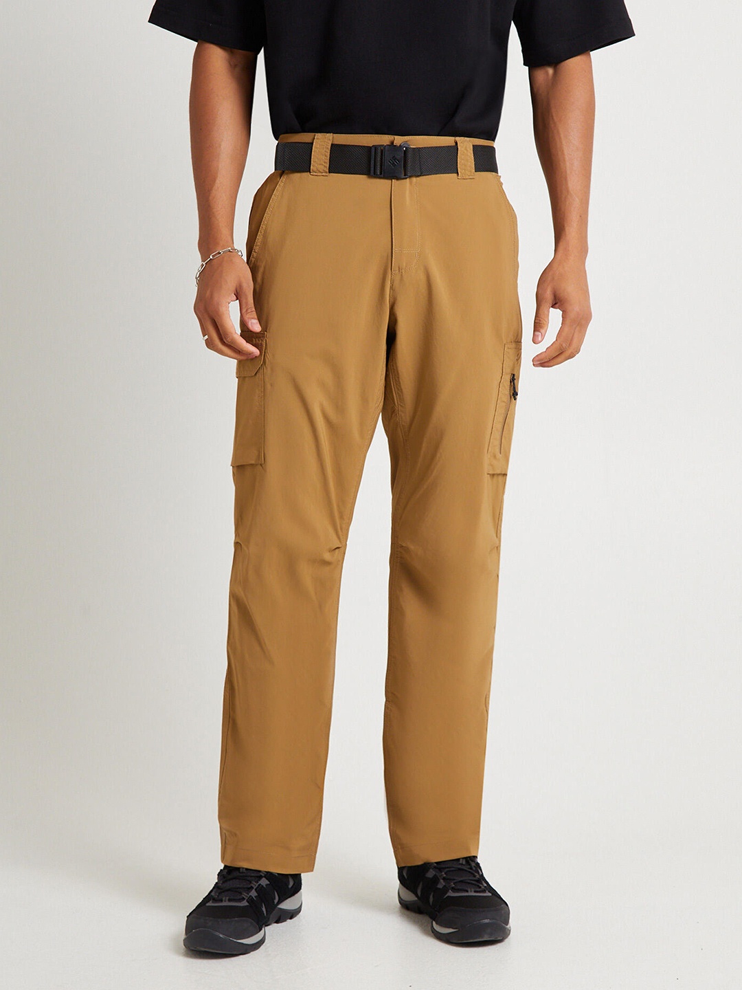 Columbia Men Silver Ridge Solid Regular Fit Track Pants, Brown