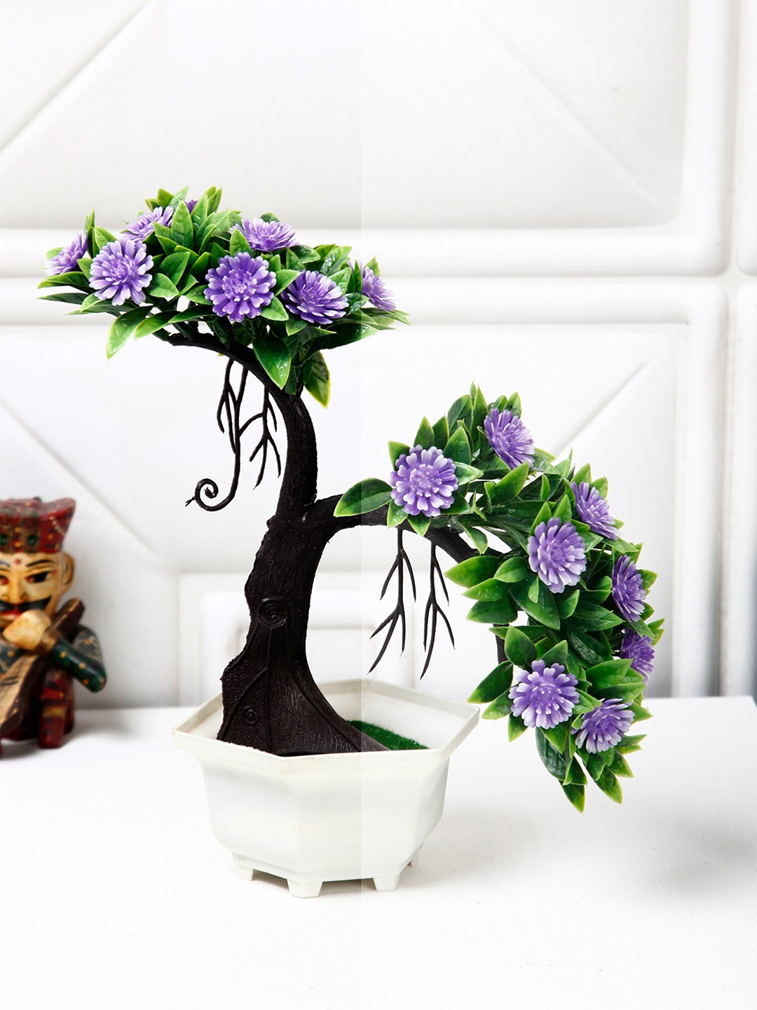 

FOLIYAJ Purple & Green Artificial Flowers and Plants