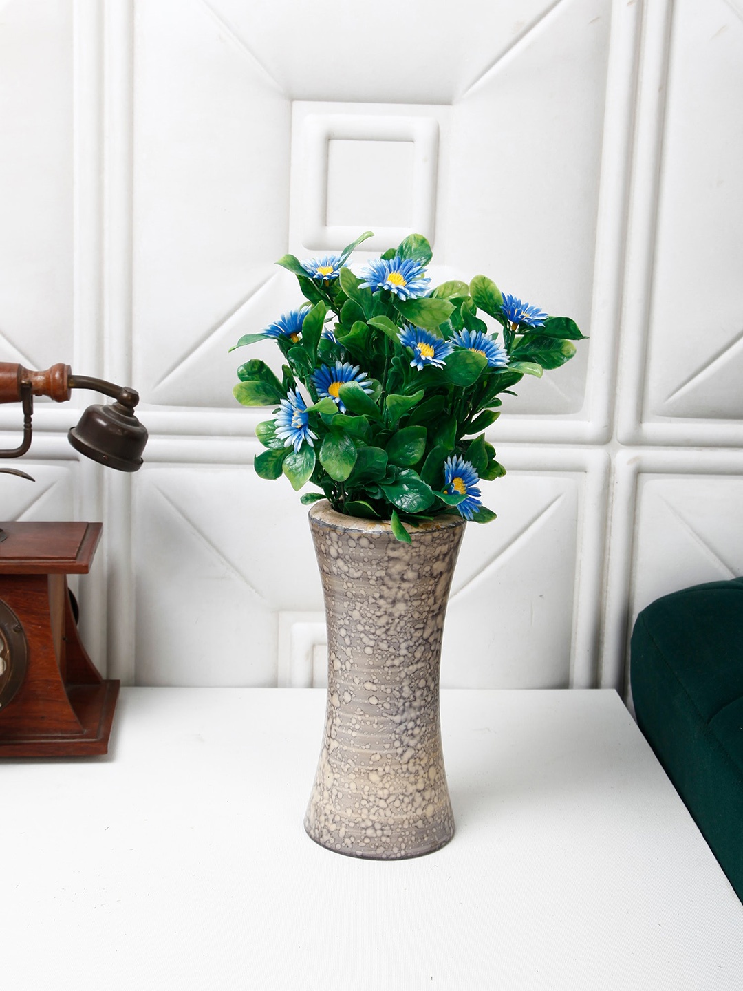 

FOLIYAJ Green and Blue Artificial Flowers and Plants