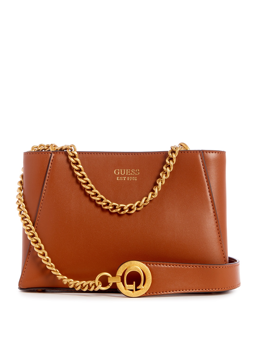 

GUESS Convertible Structured Shoulder Bag, Brown