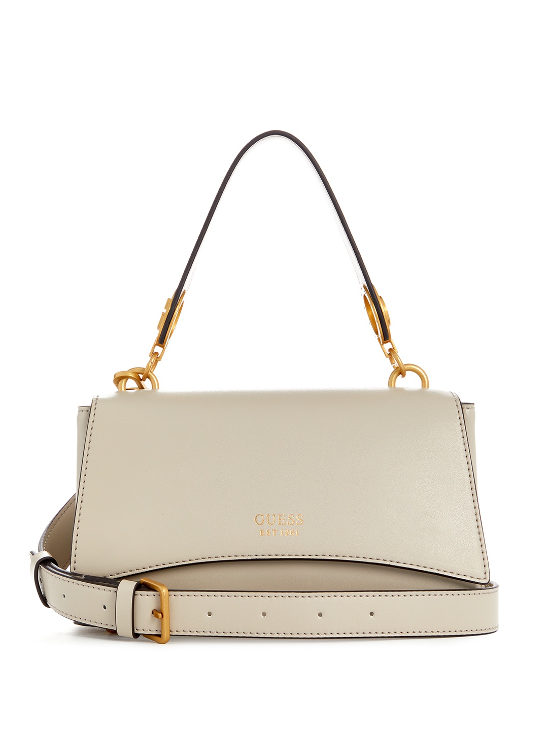 

GUESS Structured Satchel Bag, Off white