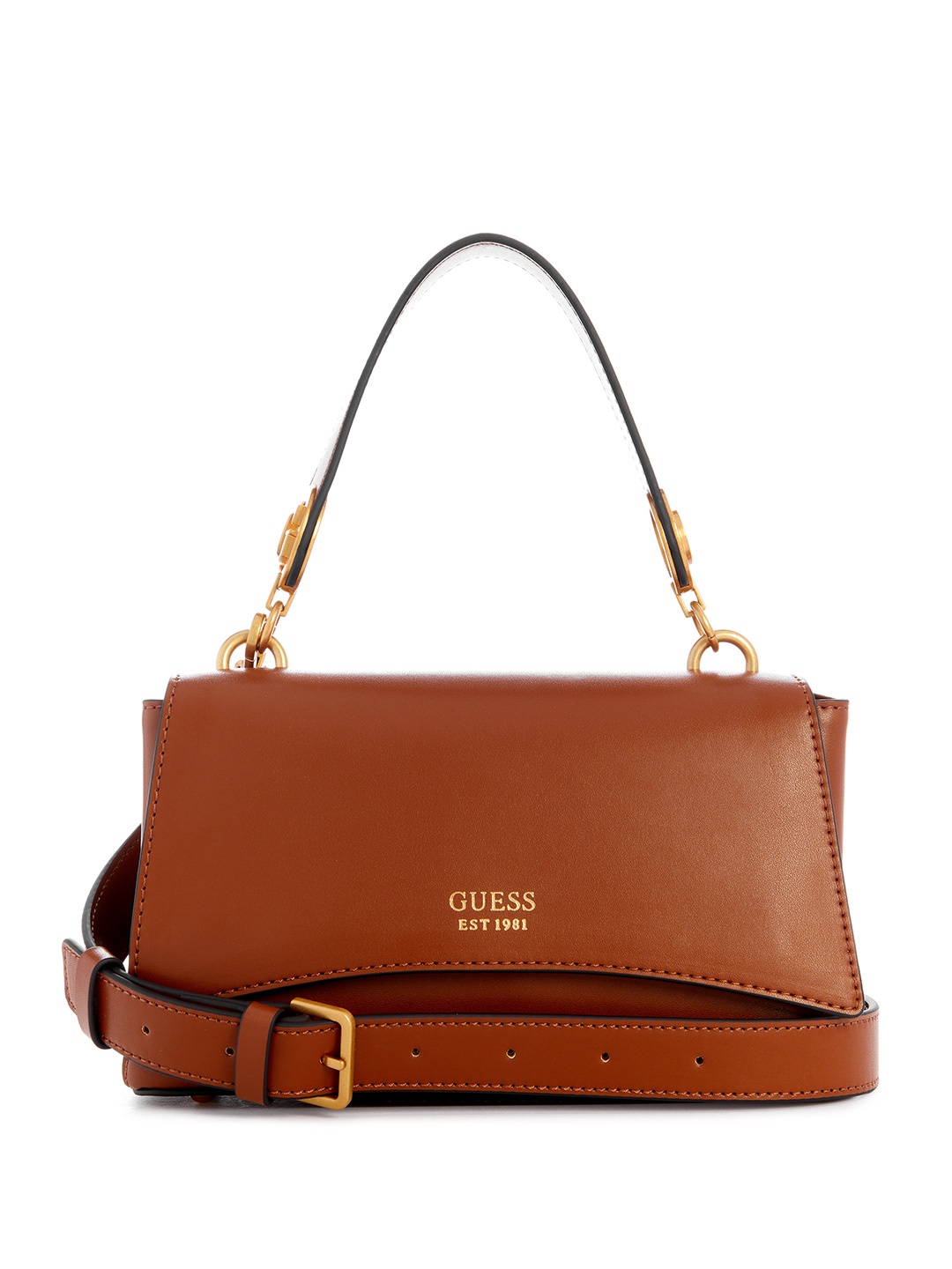 

GUESS Structured Satchel Bag, Brown