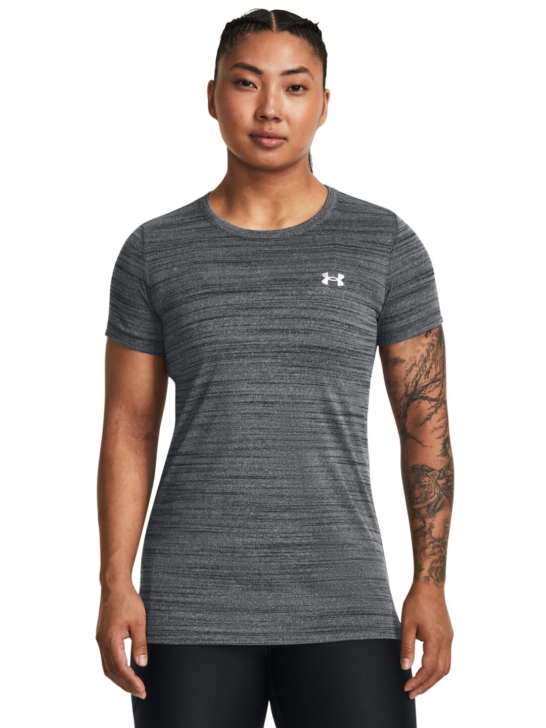 

UNDER ARMOUR Tech Tiger Short Sleeves Relaxed-Fit T-Shirt, Black