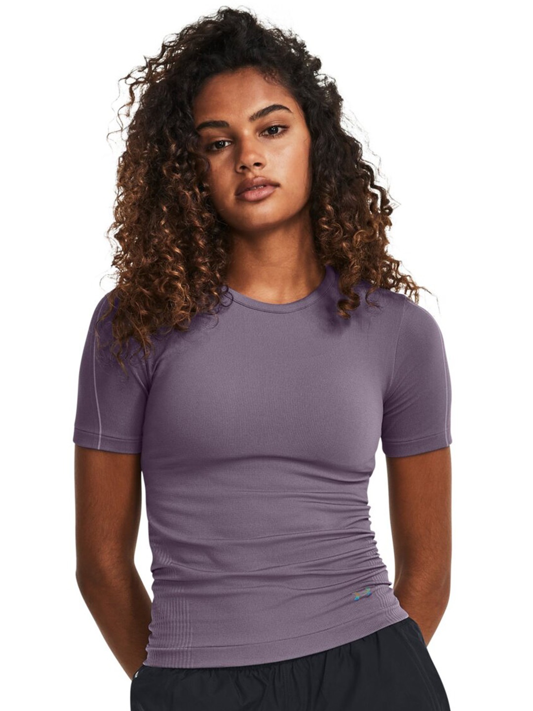 

UNDER ARMOUR RUSH Seamless Short Sleeves T-shirt, Purple