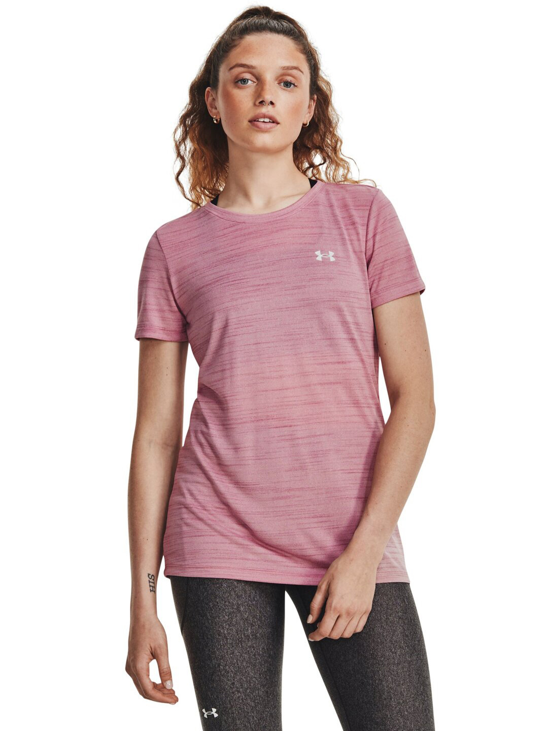 

UNDER ARMOUR Tech Tiger Short Sleeves Relaxed-Fit T-shirt, Pink