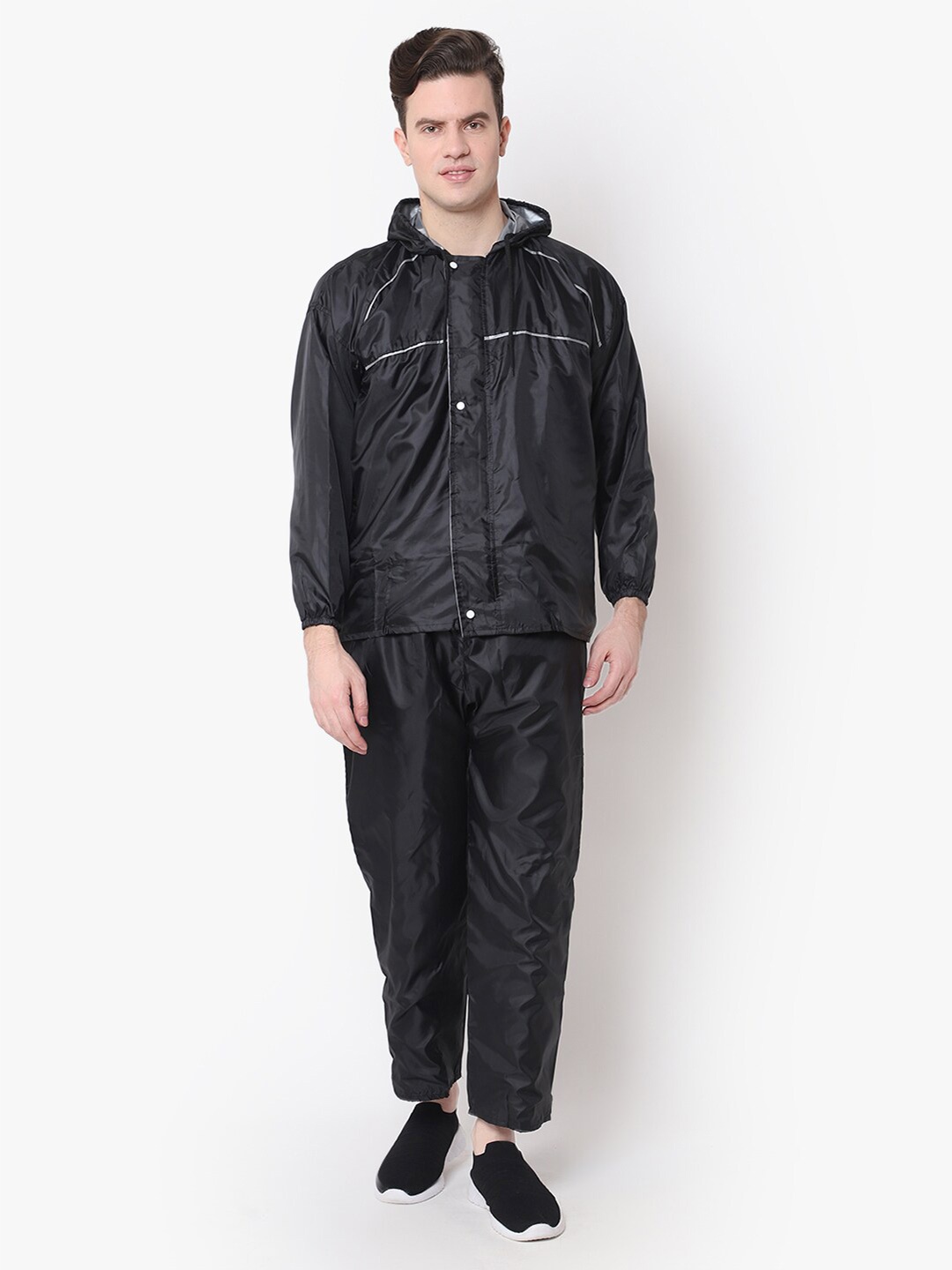 

Zacharias Waterproof Hooded Rain Suit, Black
