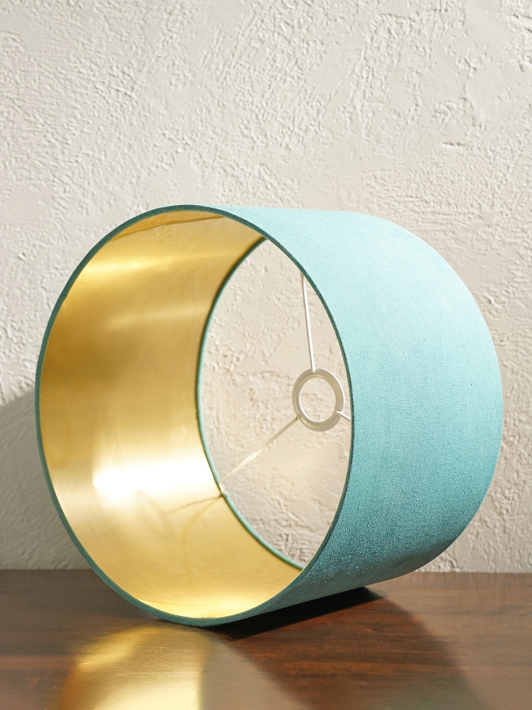 

Pure Home and Living Blue & Gold Toned Cylindrical Shaped Contemporary Lamp Shade