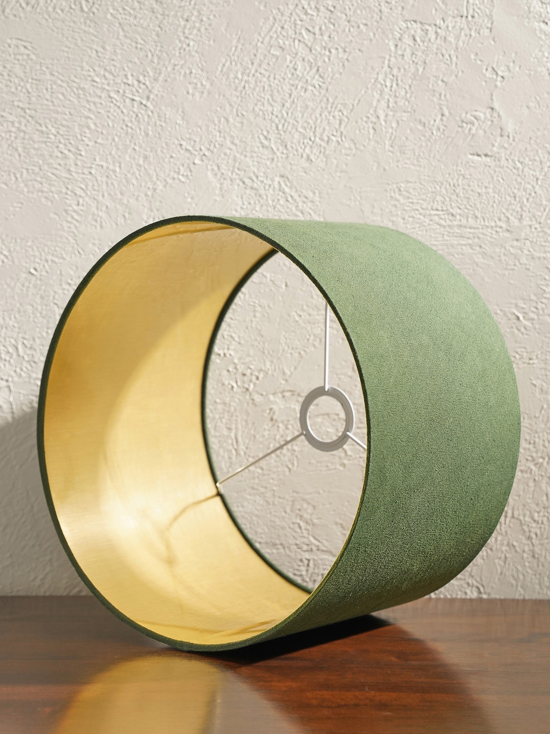

Pure Home and Living Green & Beige Cotton Square Table Lamp