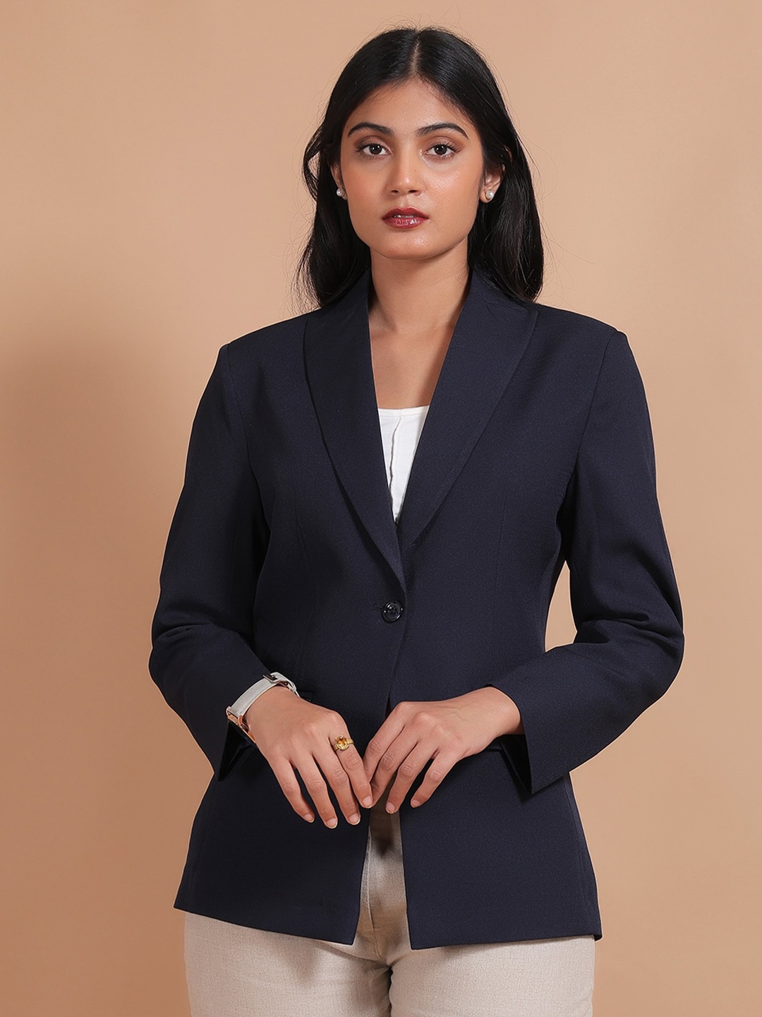 

Talethread Single Breasted Blazer, Navy blue