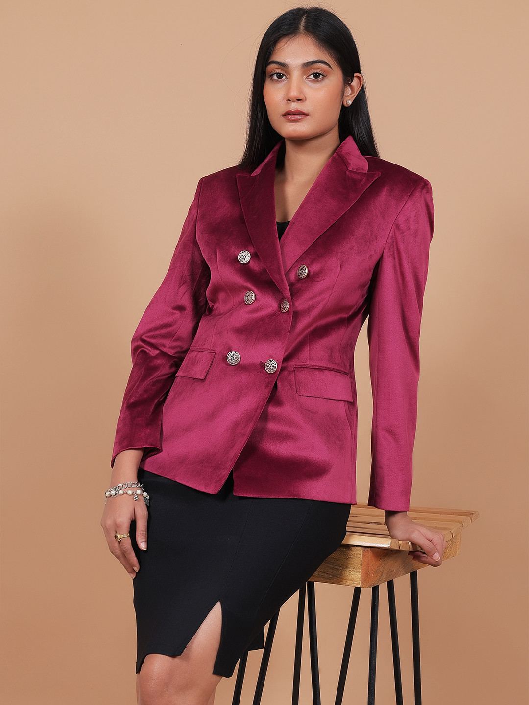 

Talethread Double-Breasted Blazer, Red