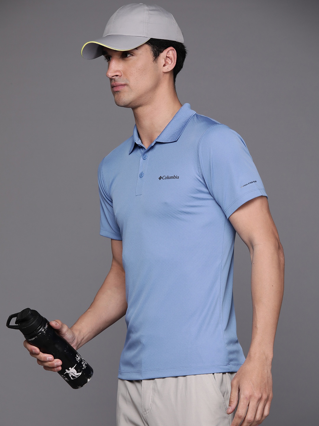 

Columbia Men Solid Polo Collar T-shirt, Blue