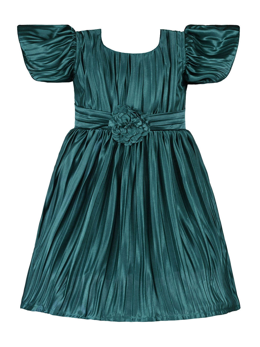 

Wish Karo Grils Flutter Sleeve Fit & Flare Dress, Green