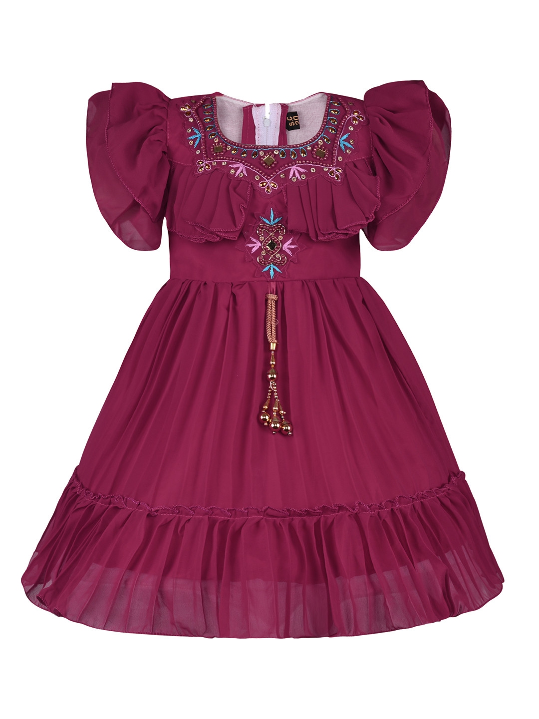 

Wish Karo Girls Fit & Flare Dress, Pink