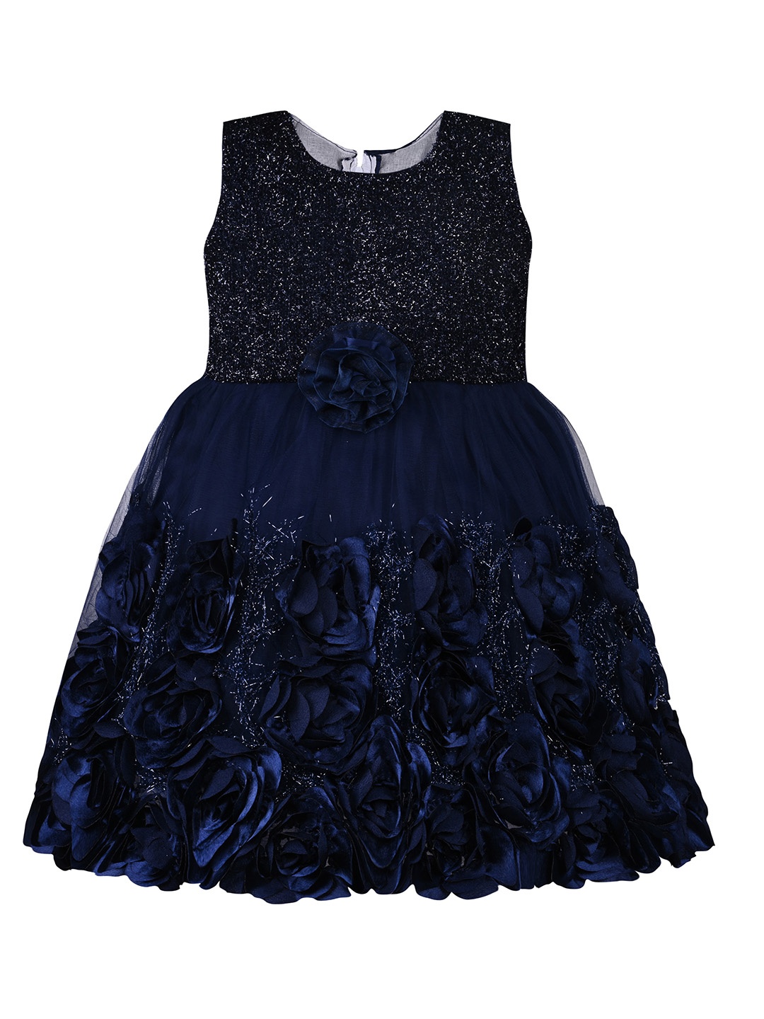 

Wish Karo Girls Embellished Fit & Flare Dress, Navy blue