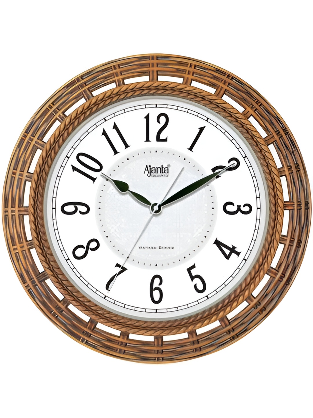 

Ajanta Brown & White Analogue Round Wall Clock