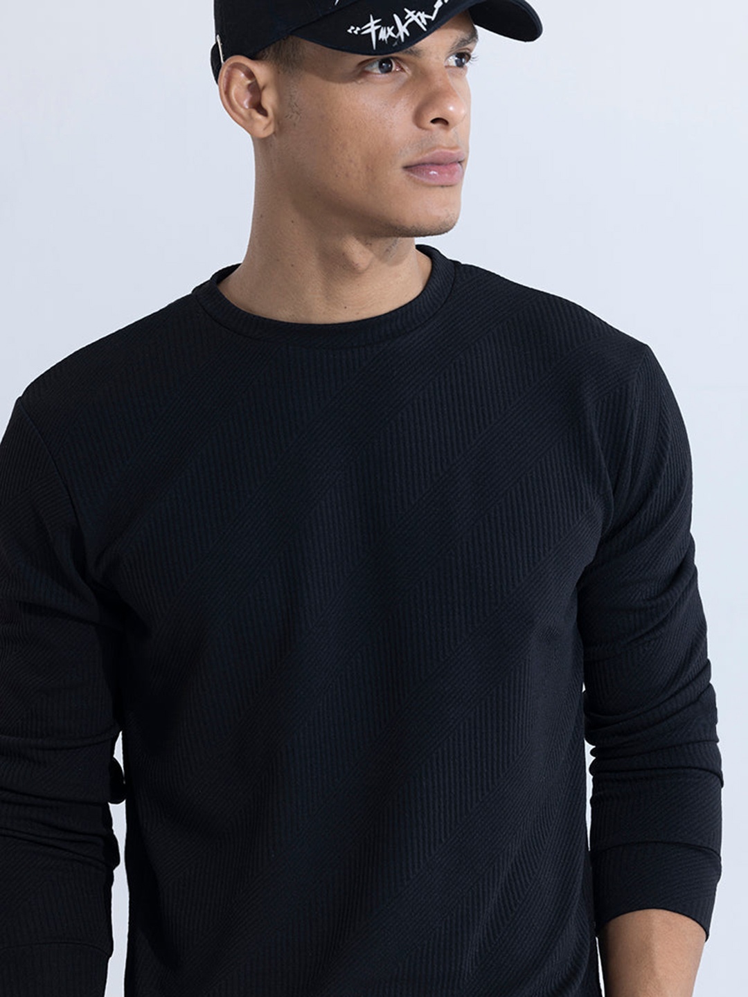 

Snitch Men Black Round Neck Sweatshirt