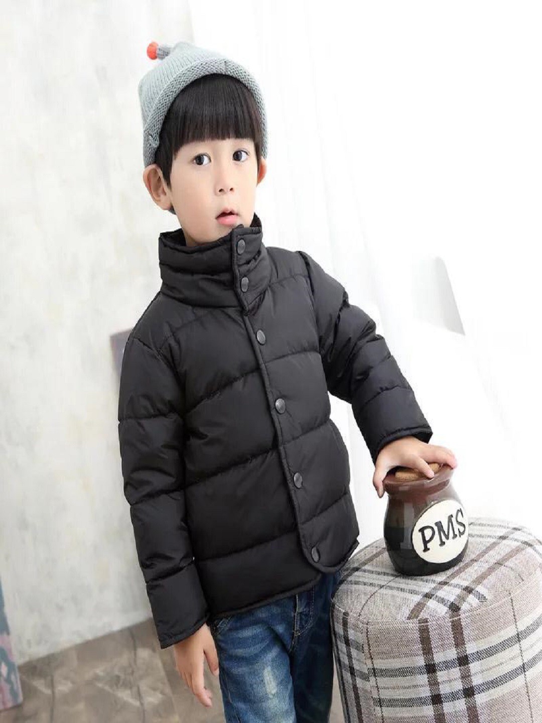 

BAESD Boys Lightweight Puffer Jacket, Black