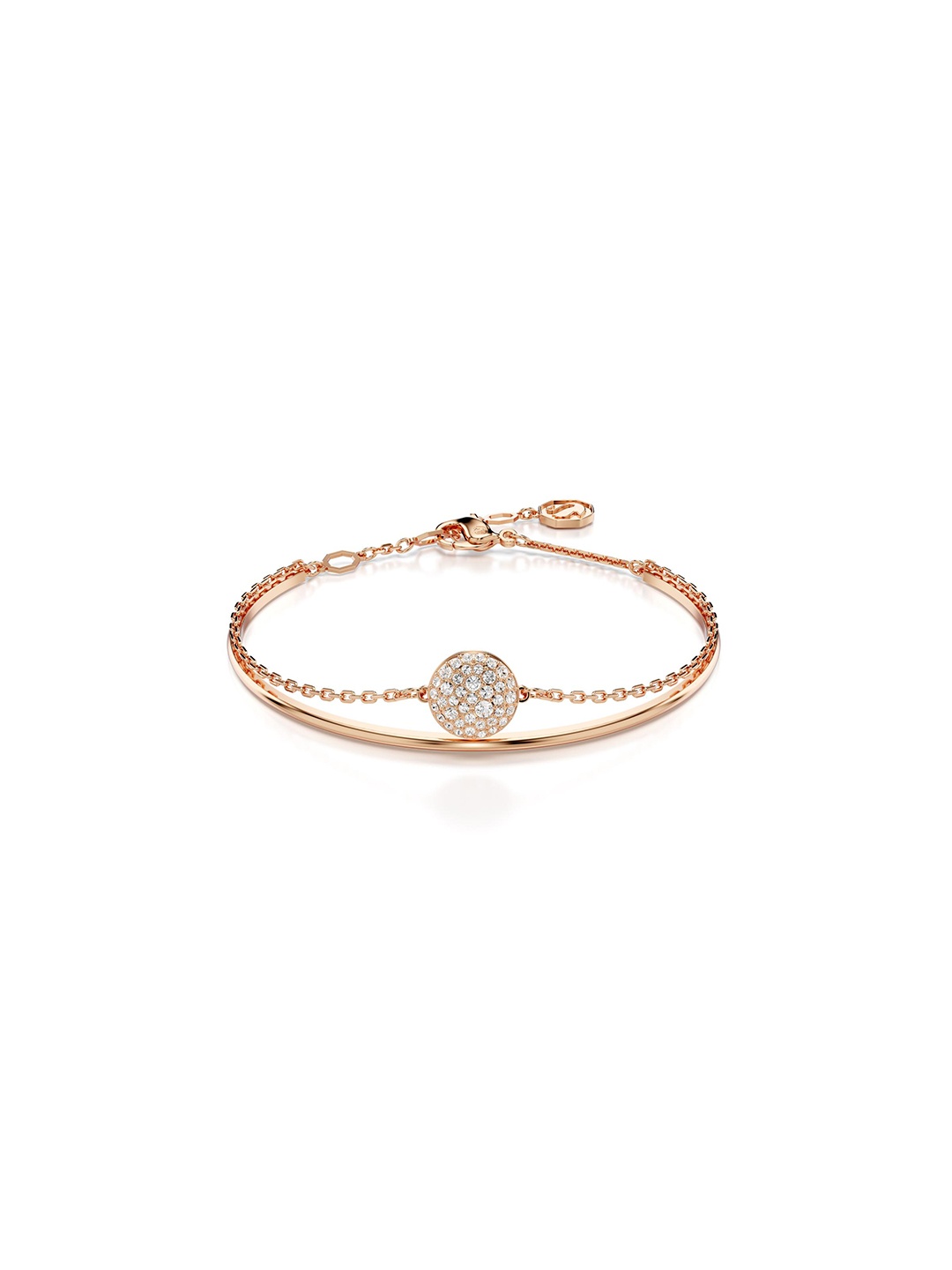 

SWAROVSKI Women Crystals Rose Gold-Plated Charm Bracelet