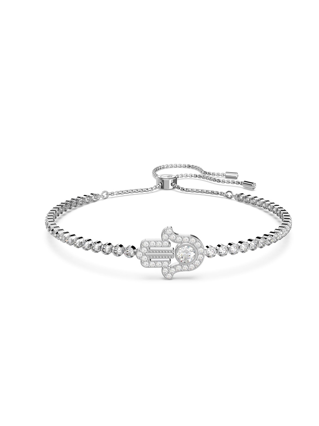 

SWAROVSKI SUBTLE:BRACELET HAMSA HAND CZWH/RHS M, Silver