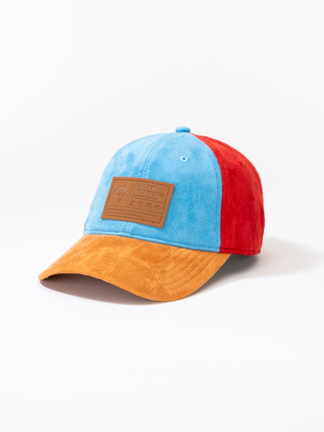 

Urban Monkey Unisex Colourblocked Cotton Baseball Cap, Blue