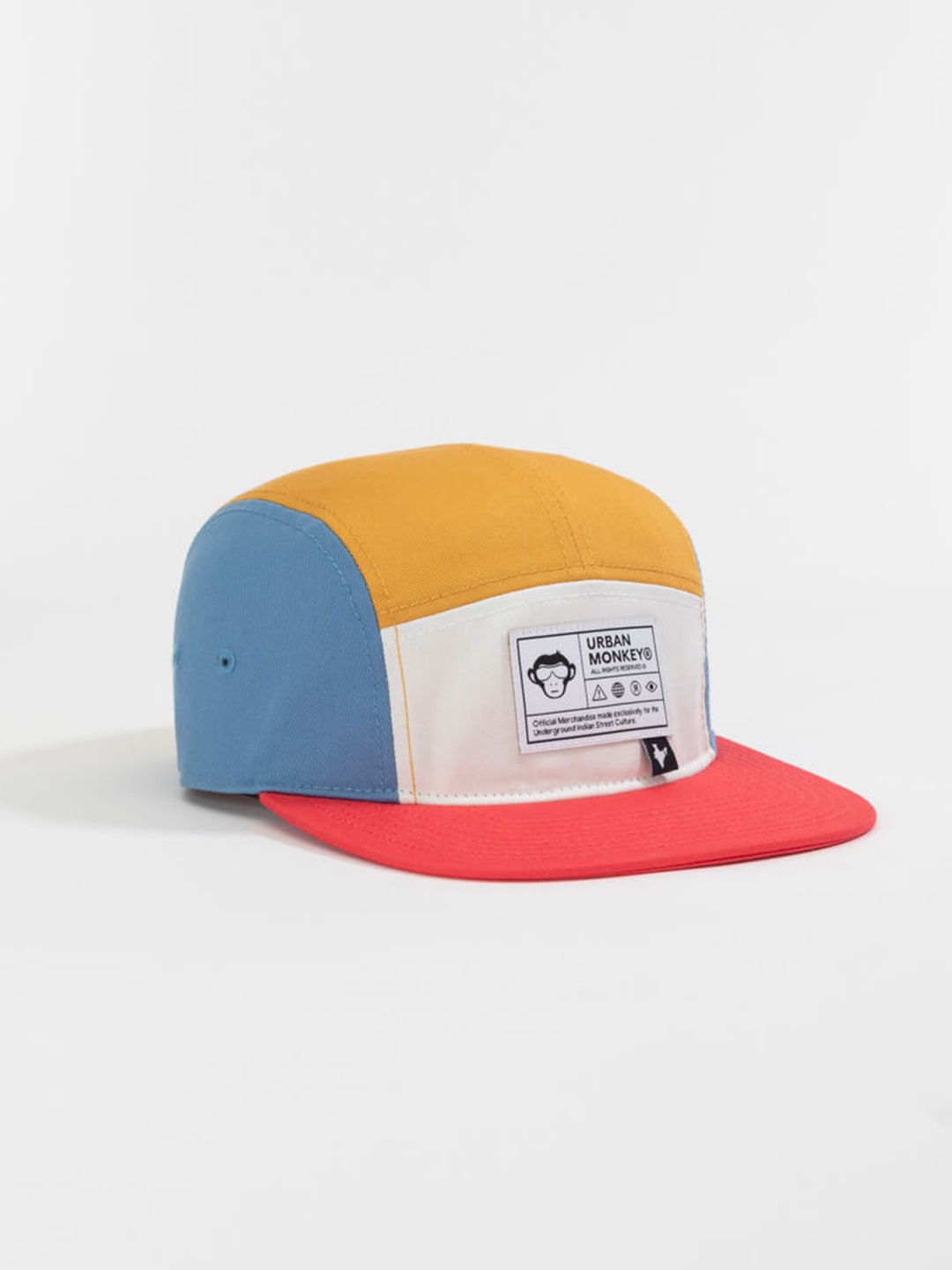 

Urban Monkey Unisex Colourblocked Cotton Baseball Cap, Yellow