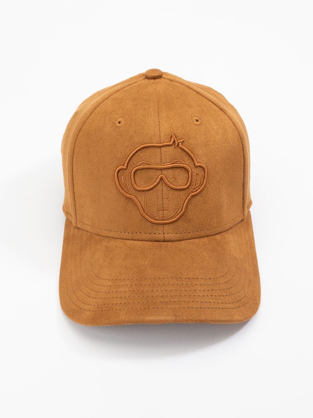 

Urban Monkey Unisex Embroidered Cotton Baseball Cap, Brown