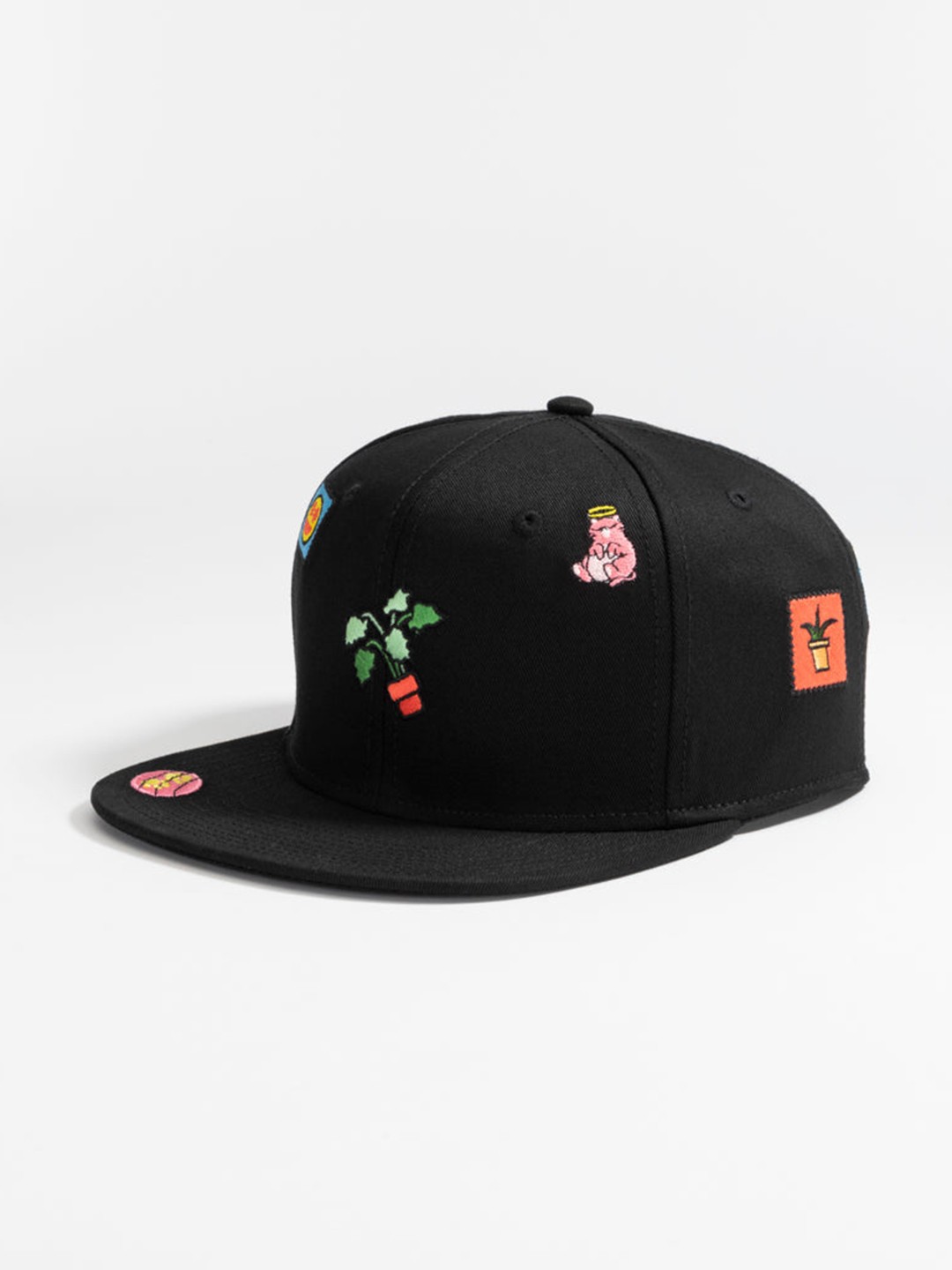 

Urban Monkey Unisex Embroidered Cotton Baseball Cap, Black