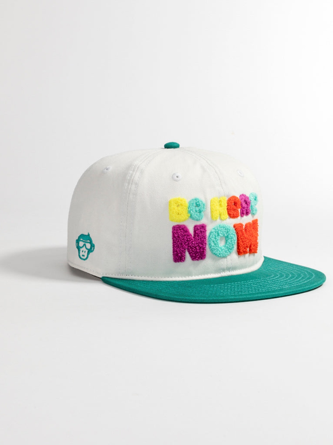 

Urban Monkey Unisex Embroidered Cotton Baseball Cap, White