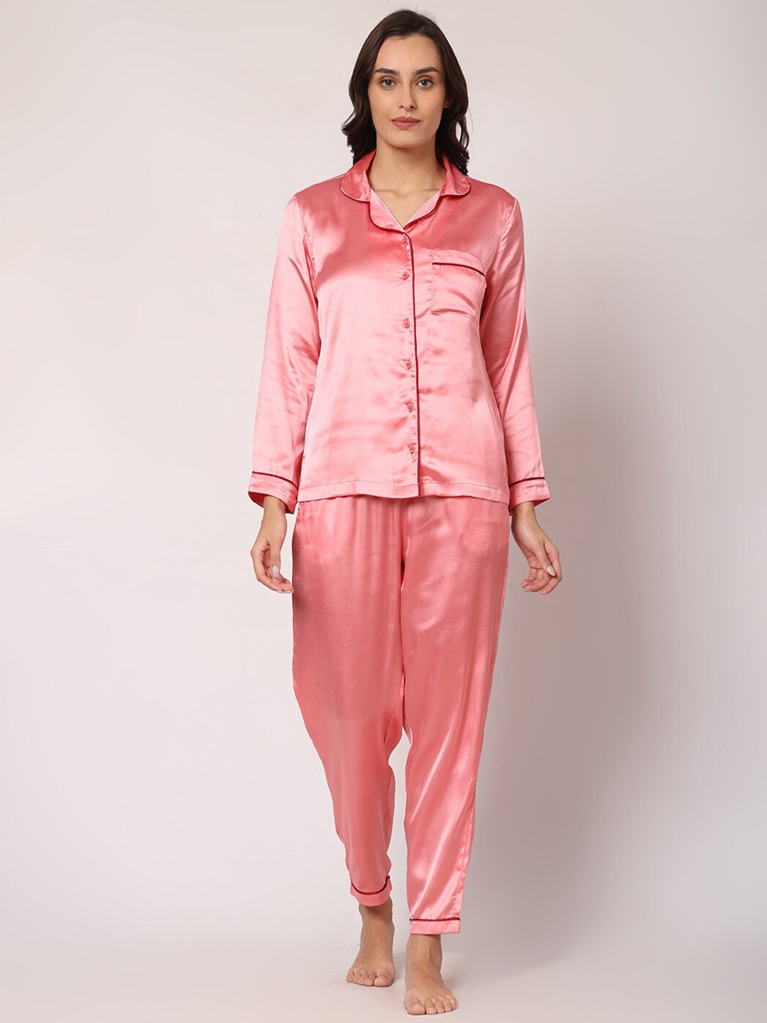 

GOCHIKKO Satin Night suit, Peach