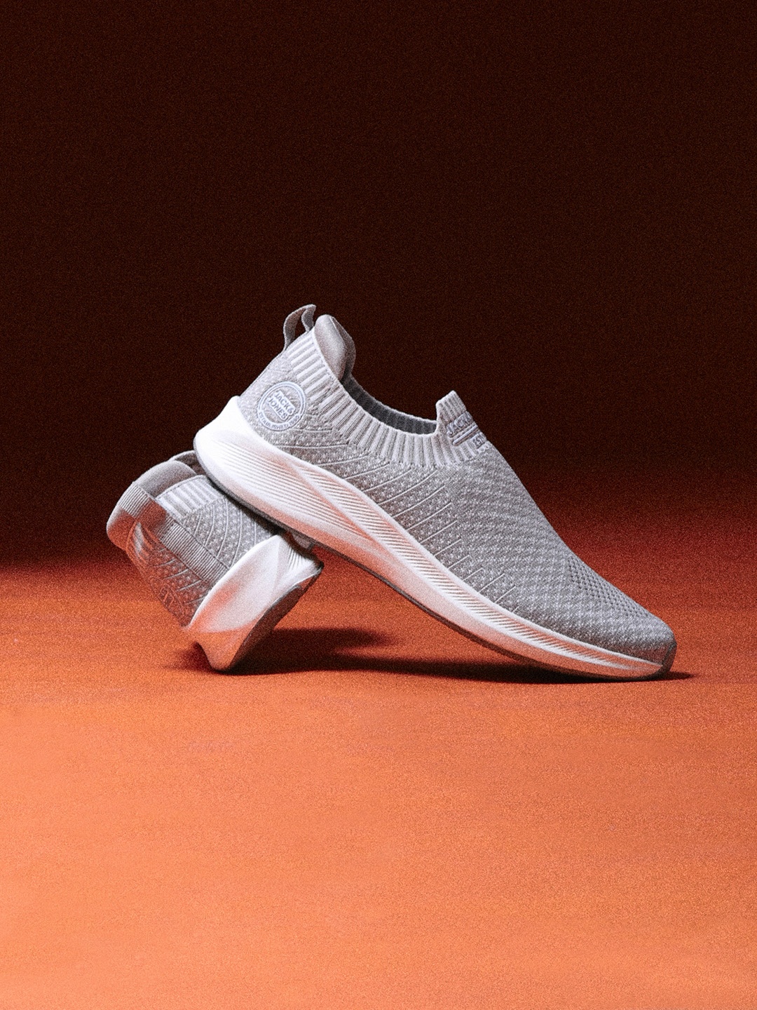 

Jack & Jones Men Perforations Slip-On Sneakers, Grey