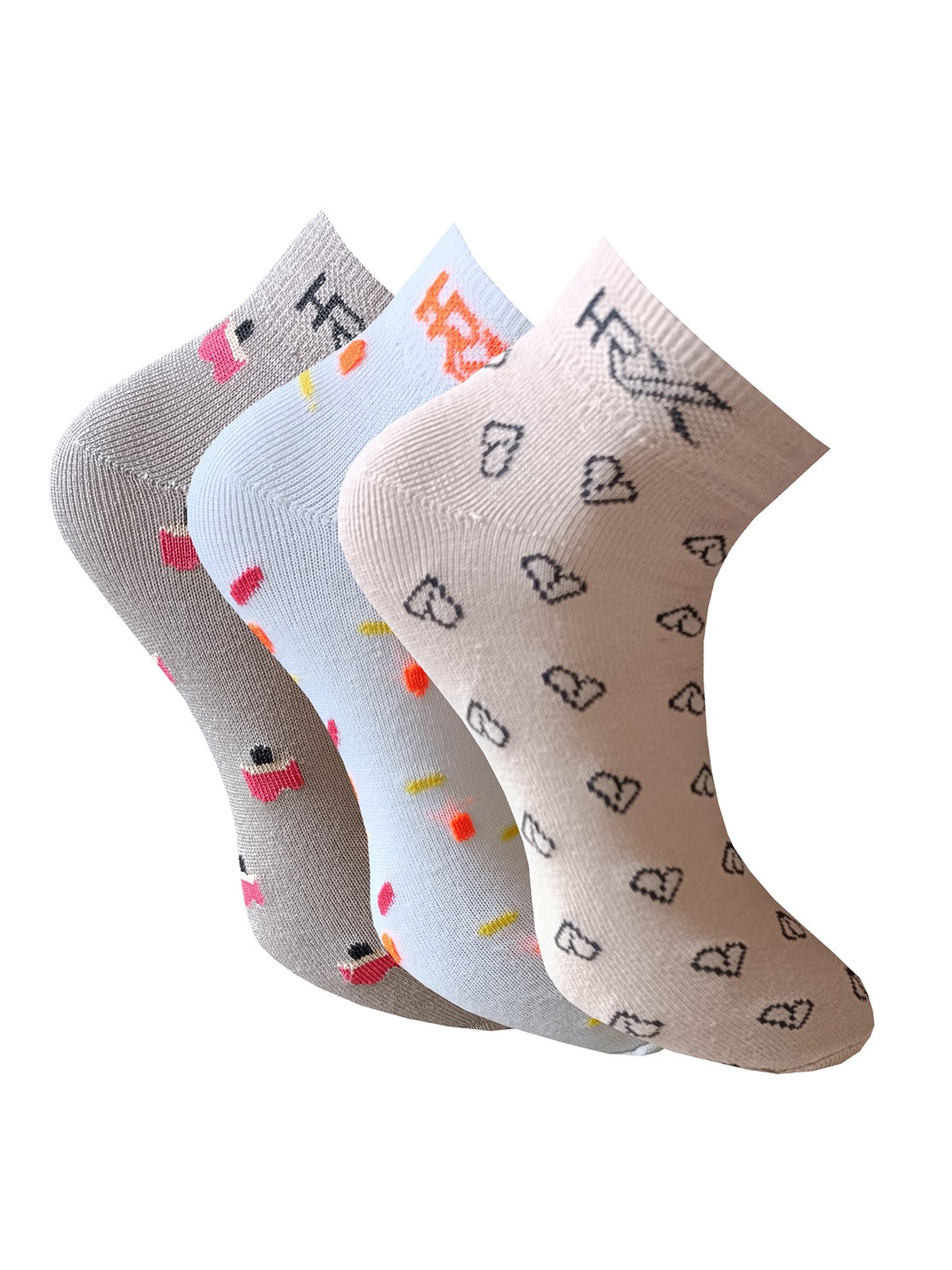 

HRX by Hrithik Roshan Women Pack of 3 Socks, White