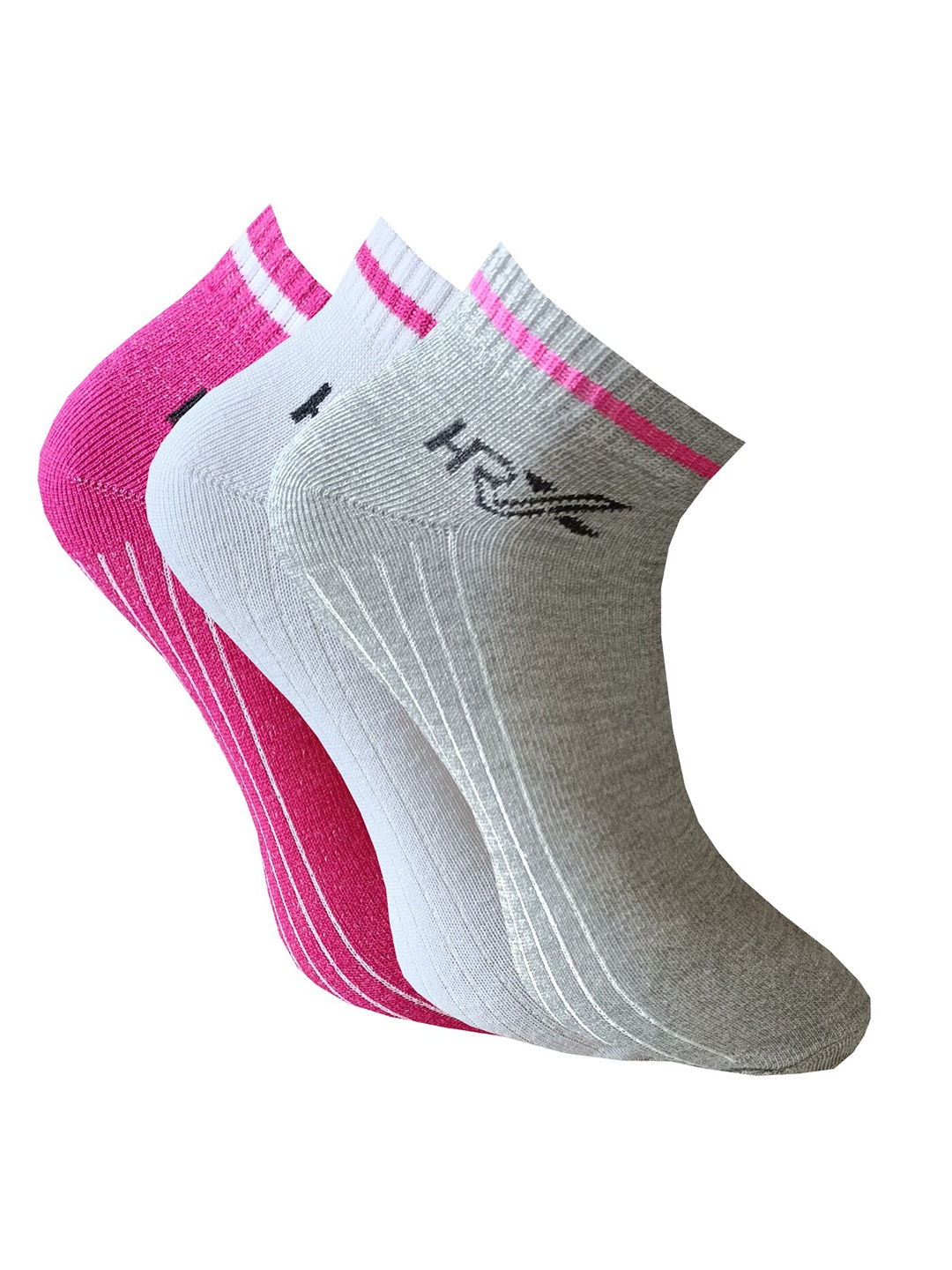 

HRX by Hrithik Roshan Women Pack of 3 Socks, Grey