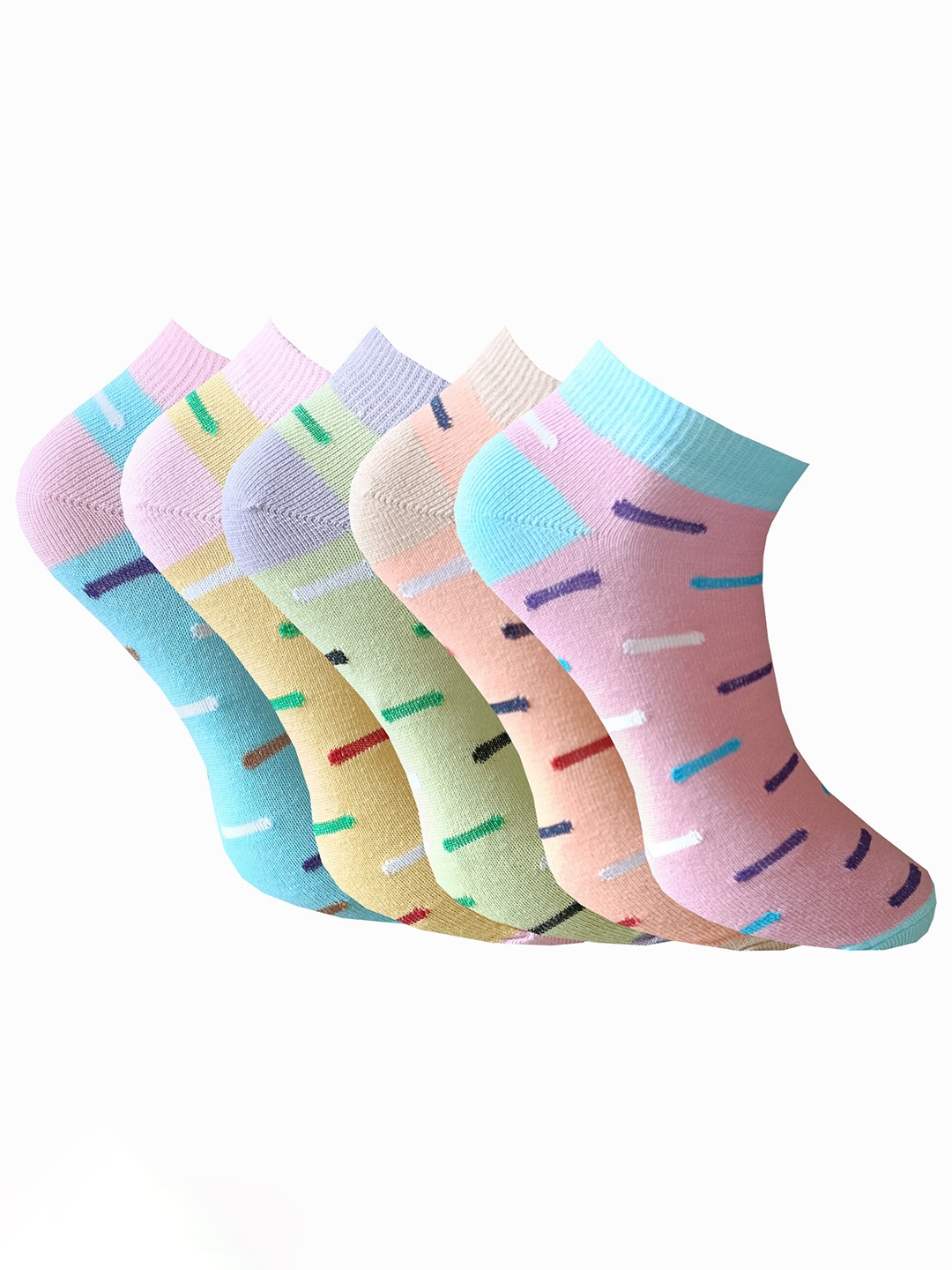 

HRX by Hrithik Roshan Women Pack of 5 Socks, Yellow